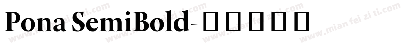 Pona SemiBold字体转换